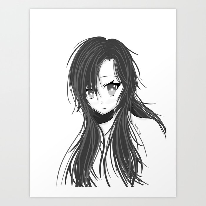 Anime Sketch Art Print