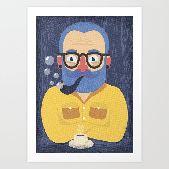 Blue Beard Art Print