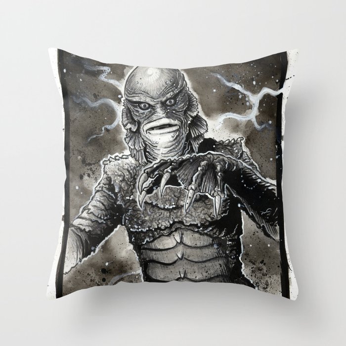 Creature from the Black Lagoon Throw Pillow