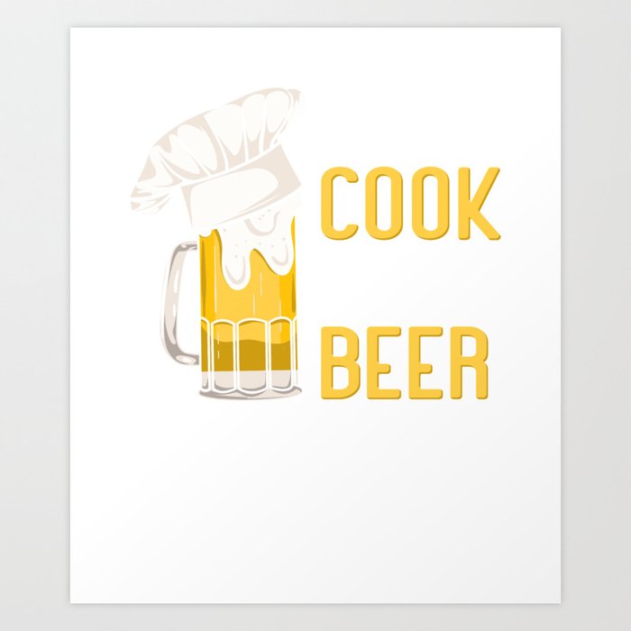 Will Cook For Beer Art Print