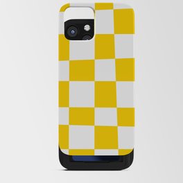 Abstract Checker Pattern 227 Yellow iPhone Card Case