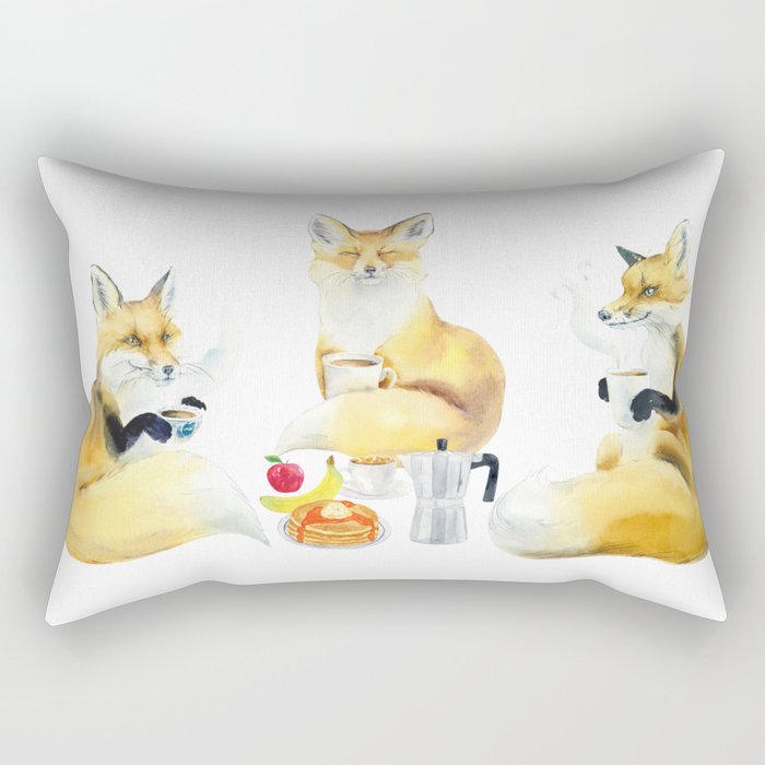 A Foxy Conversation Rectangular Pillow