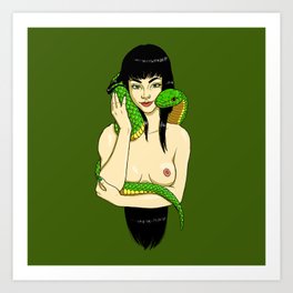 Snake Lady Art Print