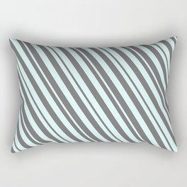 [ Thumbnail: Light Cyan and Dim Grey Colored Lines/Stripes Pattern Rectangular Pillow ]