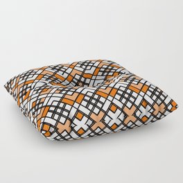 Abstract geometric pattern - orange. Floor Pillow