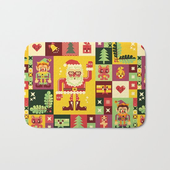 Christmas Geometric Pattern No. 1 Bath Mat
