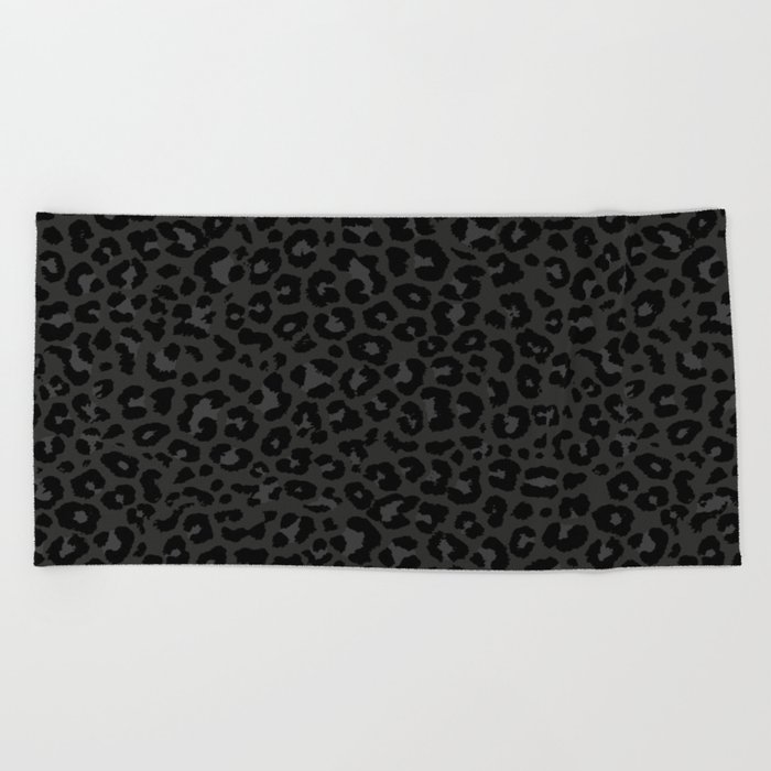 Dark leopard print Beach Towel