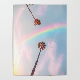 Somewhere Over the Rainbow & Palm Trees Poster