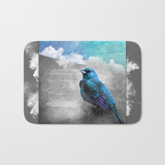 BLUE BIRD Bath Mat