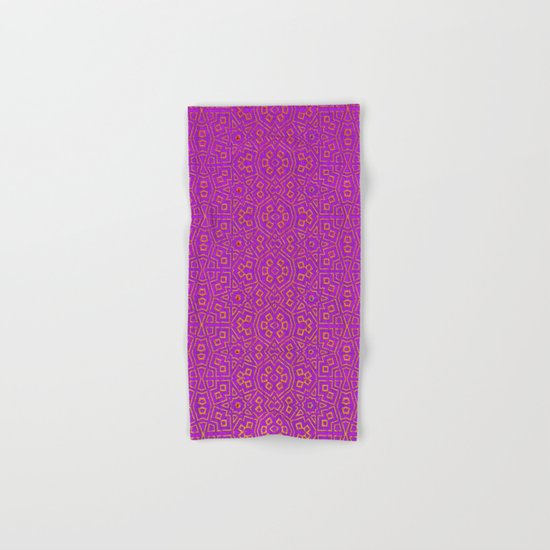 Purple Tribal Pattern Hand & Bath Towel