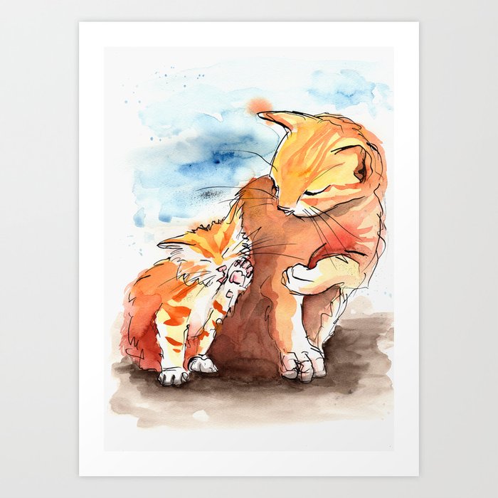 Cat Family Art Print By Ankerillustration Society6