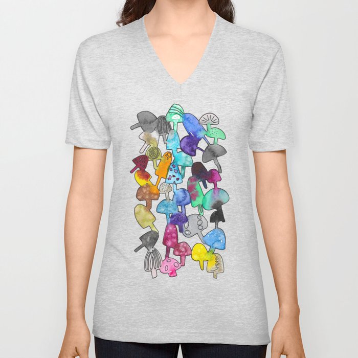 Mushrooms V Neck T Shirt