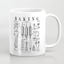 Baking Cooking Baker Pastry Chef Kitchen Vintage Patent Coffee Mug