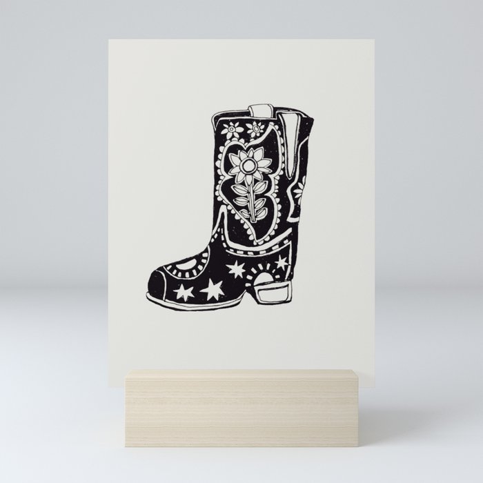 Cowboy Boot Mini Art Print