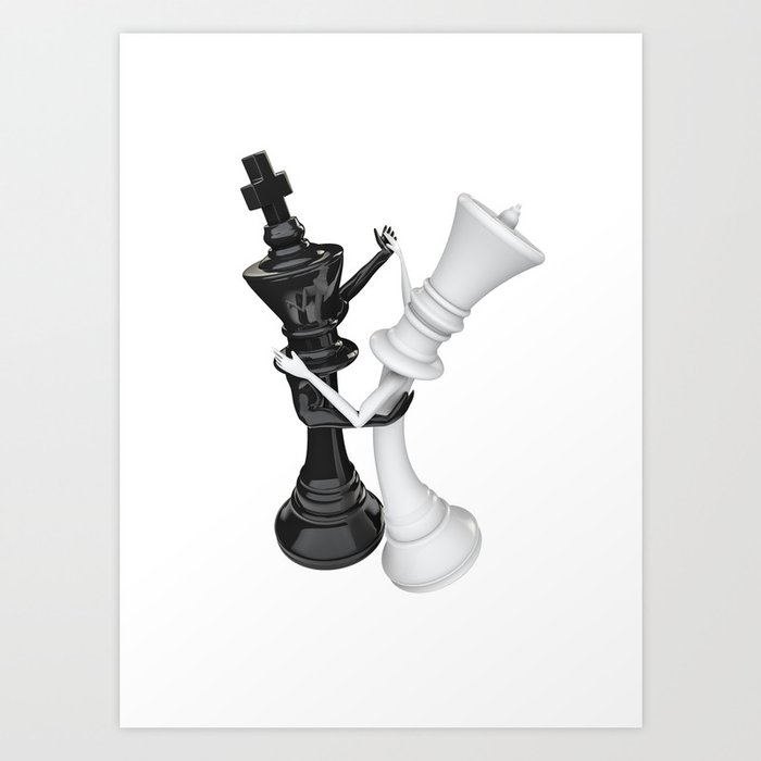 Chess dancers Art Print