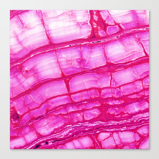 Pink onyx marble Canvas Print