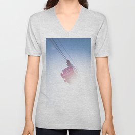 Cable car at a high alpine mountain V Neck T Shirt