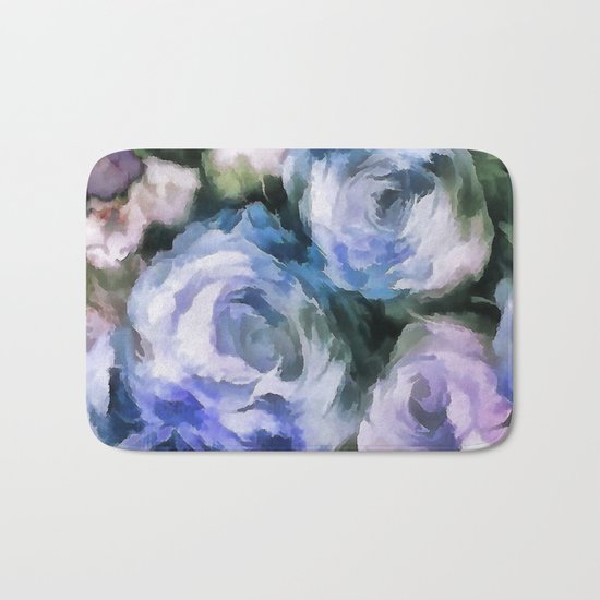 Blue rose. Bath Mat