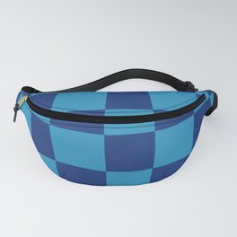 Abstract Checker Pattern 225 Blue on Blue Fanny Pack
