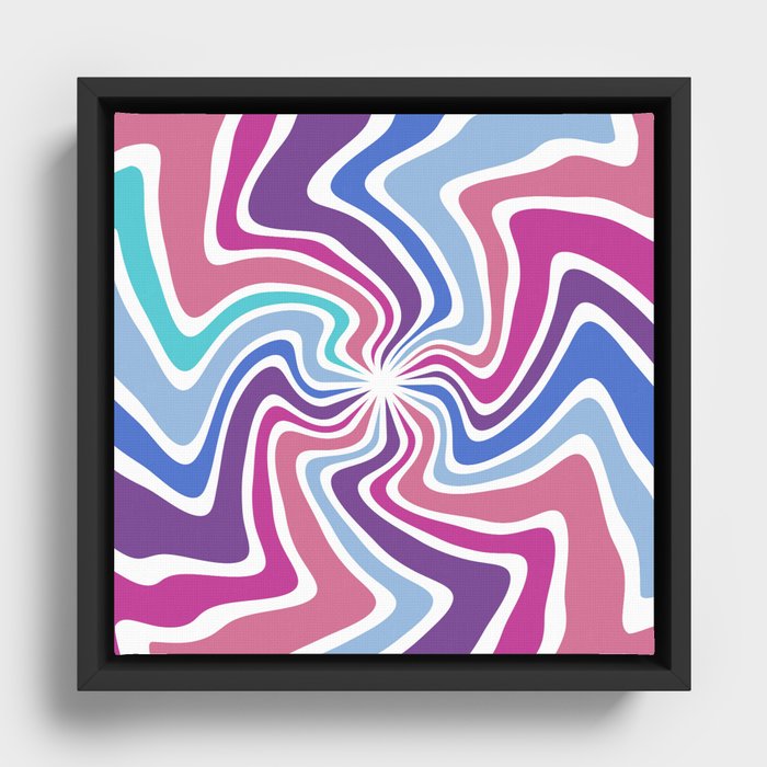 twist colorful retro  Framed Canvas