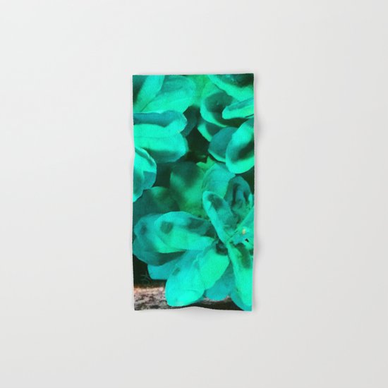 Green Pinecone Roses Hand & Bath Towel