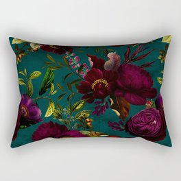Before Midnight Vintage Flowers Garden Rectangular Pillow