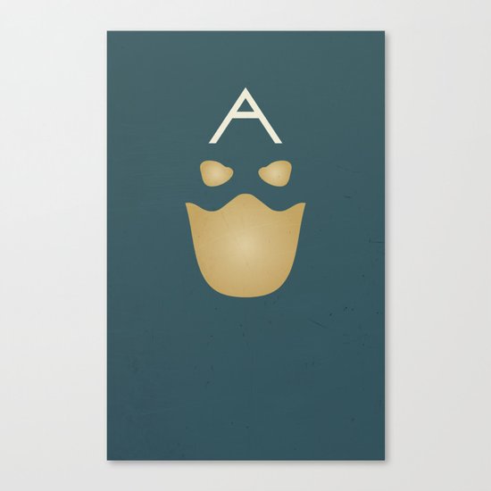 Minimalist Captain America Canvas Print