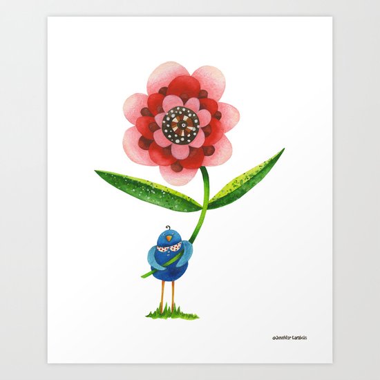 Red Wonder Flower Art Print