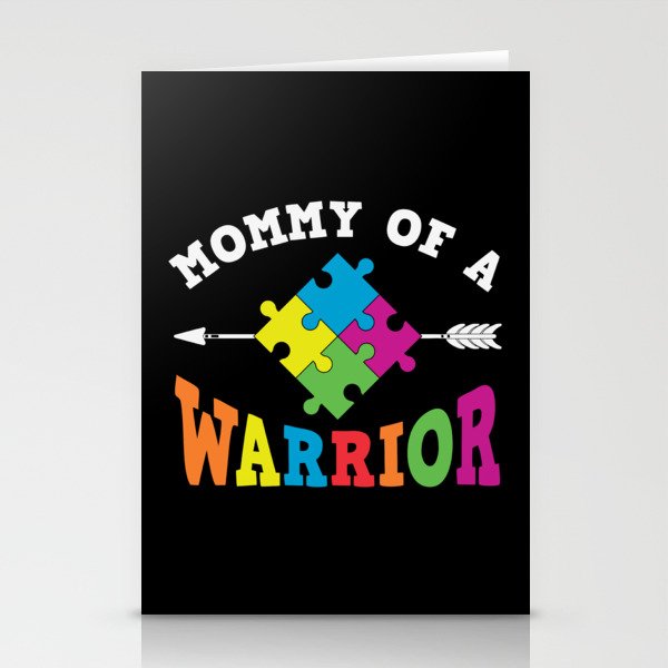 Mommy Of A Warrior Autism Awareness Stationery Cards