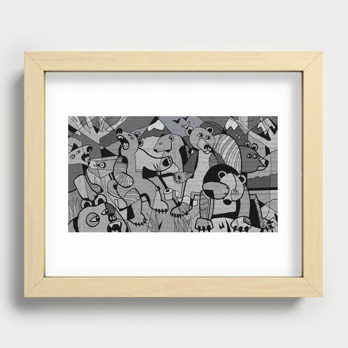Do Bears Shit in the Woods? Recessed Framed Print