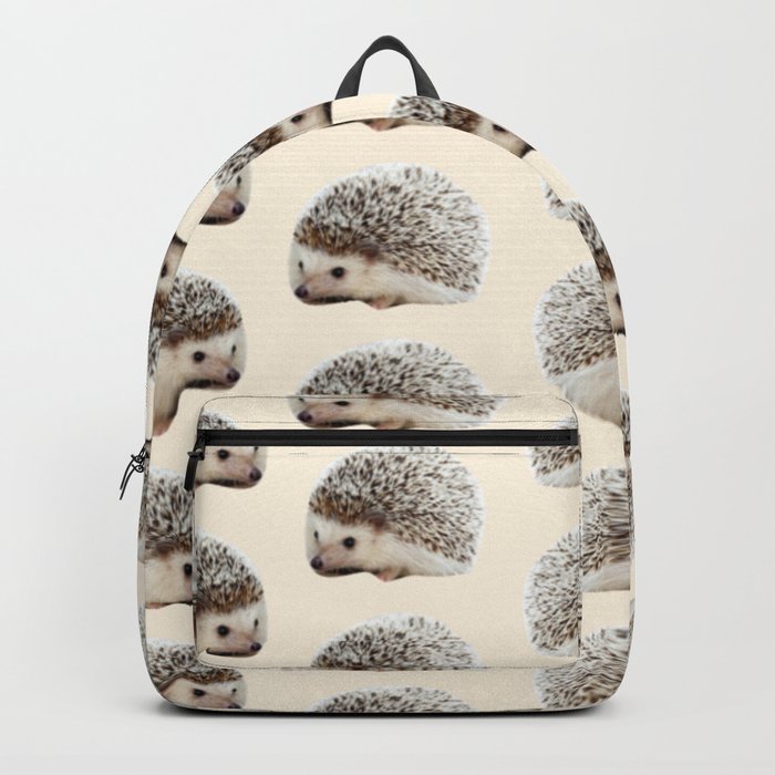 cute beige woodland animal baby hedgehog Backpack