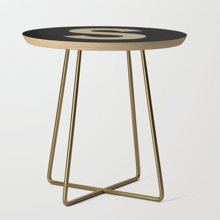 Letter S (Sand & Black) Side Table