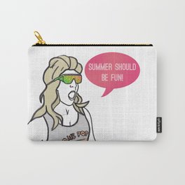 Summer should be fun Carry-All Pouch | Digital, Summer, Partyanimal, Dude, Drawing, Katsillustration, Realitytv, Mullet, Fun, Illustration 