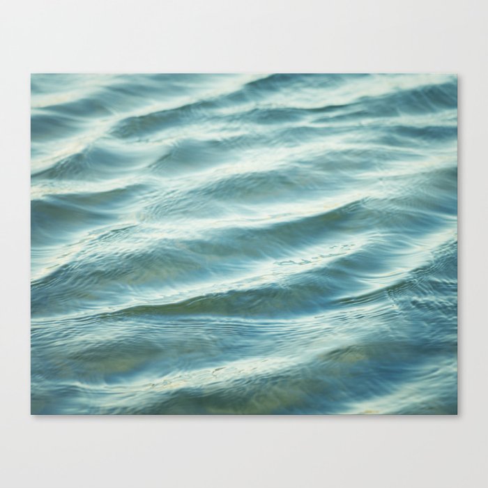 Water Abstract Photography Ocean Ripples Blue Teal Sea Canvas