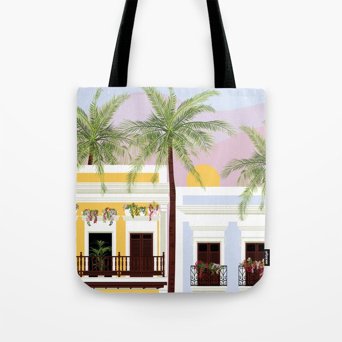 Puerto Rico Houses in the Sunset Tote Bag