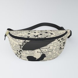 Banksy Style Umbrella Love Vintage Dictionary Page Collage  Fanny Pack
