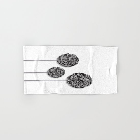 Black Dandelion Hand & Bath Towel
