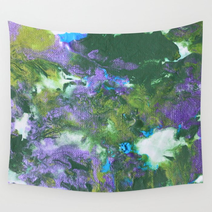 Abstract Wildflower Field Wall Tapestry