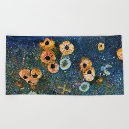 Limpet Beach Towels Society6 Abstract Beautiful Barnacles Beach Towel