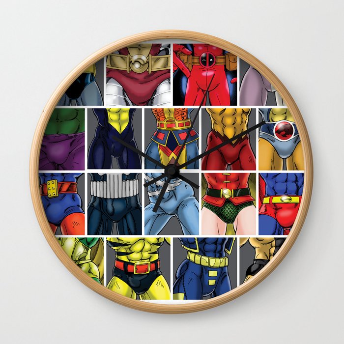 ABC's of Superheroes Wall Clock
