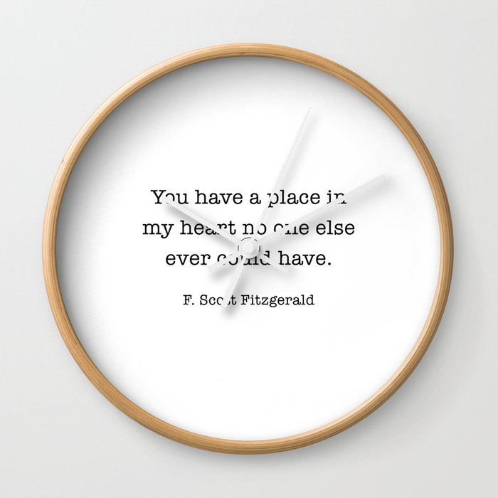 You have a Place, Fitzgerald, F. Scott Fitzgerald,  Wall Clock
