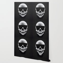 Pixelized Ubercool Skull Wallpaper