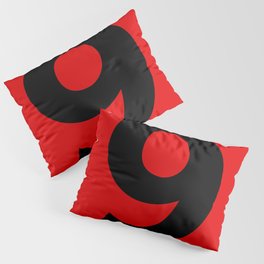 Number 9 (Black & Red) Pillow Sham