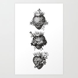 Sacred Hearts of the Holy Family Art Print