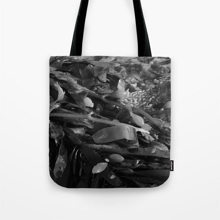 Seaweed in Black and White Tote Bag
