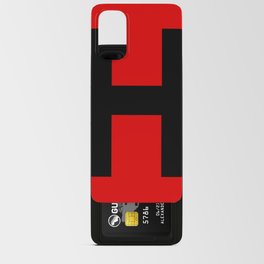 Letter H (Black & Red) Android Card Case