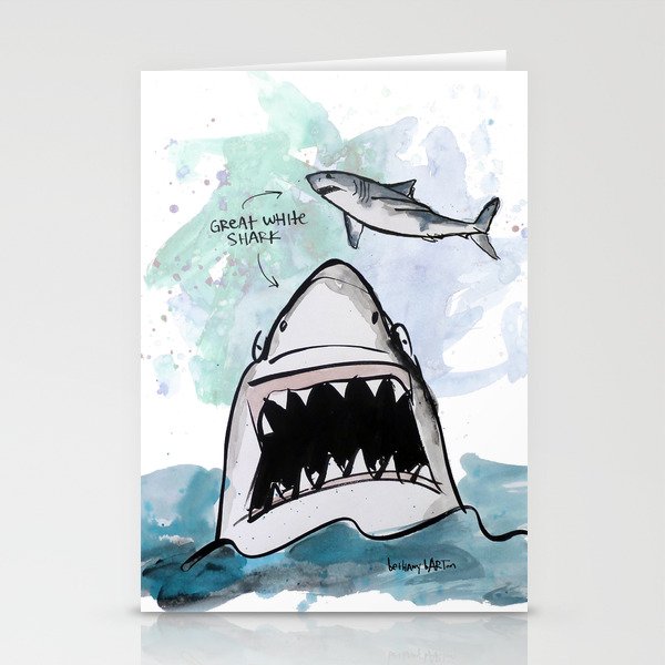 Great White Shark Stationery Cards