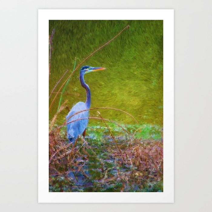 In the reeds Art Print