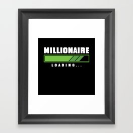 Crypto Millionaire Loading Ad For Investors Framed Art Print