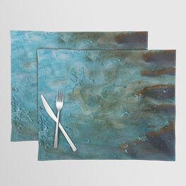 Resin art in Turqoise and gold Placemat